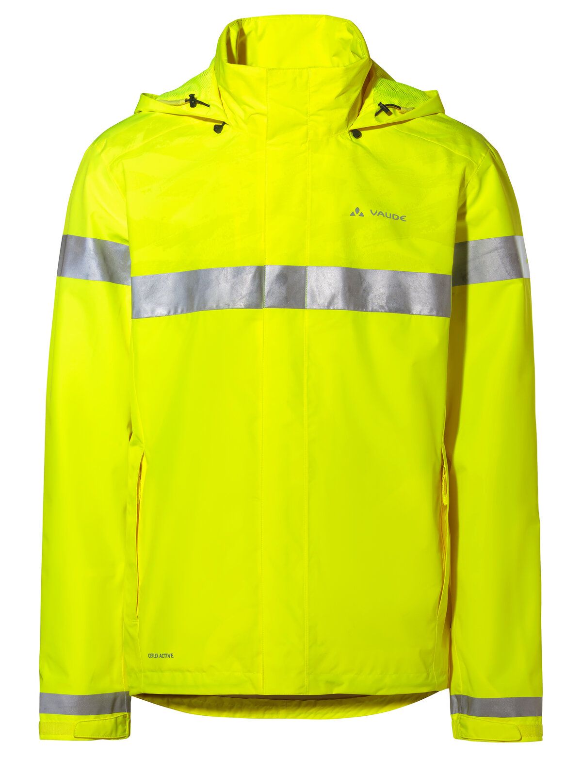 Vaude Luminum Performance II — veste de pluie haute visibilité pour vélo électrique